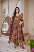 Brown Cotton Silk Salwar Suit - Detail View | Samyak Fashion