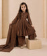 Brown Heavy Roman Sillk Stitched Embroidery Sequence Work - Full View | Samyak Fashion