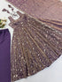Brown Pure Fendy Silk Anarkali - Close-up View | Samyak Fashion