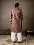 Brown Rayon Mens Kurta With Payjama - Back View | Samyak Fashion