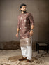 Brown Rayon Mens Kurta With Payjama - Detail View | Samyak Fashion