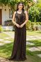 Brown Real Premium Lycra Gown - Front View | Samyak Fashion