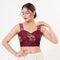 Burugundy Heavy Magic Cotton Blouse - Front View | Samyak Fashion