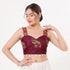 Burugundy Heavy Magic Cotton Blouse - Front View | Samyak Fashion