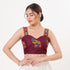 Burugundy Heavy Magic Cotton Blouse - Back View | Samyak Fashion
