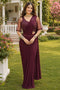 Burugundy Real Premium Lycra Saree With Blouse - Front View | Samyak Fashion
