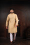 Chiku Cotton Mens Kurta With Payjama - Front View | Samyak Fashion