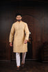 Chiku Cotton Mens Kurta With Payjama - Front View | Samyak Fashion