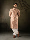 Chocolate Brown Silk Mens Kurta With Payjama - Front View | Samyak Fashion