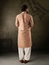 Chocolate Brown Silk Mens Kurta With Payjama - Back View | Samyak Fashion