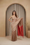 Copper Art Silk Saree With Blouse - Front View | Samyak Fashion