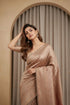 Copper Art Silk Saree With Blouse - Side View | Samyak Fashion