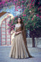 Cream Chinon Lehenga Choli Ethnic - Front View | Samyak Fashion