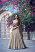 Cream Chinon Lehenga Choli Ethnic - Front View | Samyak Fashion