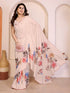 Cream Manipuri Silk Elegant Party Wear Saree Collection With Blouse - Back View | Samyak Fashion