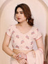 Cream Manipuri Silk Elegant Party Wear Saree Collection With Blouse - Full View | Samyak Fashion