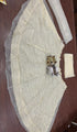 Cream Organza Silk Lehenga Choli Ethnic Sequins Work With Cancan & Canvas Patta - Side View | Samyak Fashion
