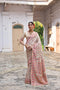 Cream Soft Pashmina Silk Designer Function Wear Saree Collection With Blouse - Front View | Samyak Fashion