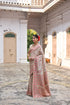 Cream Soft Pashmina Silk Designer Function Wear Saree Collection With Blouse - Side View | Samyak Fashion