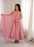 Dusty Pink Crunchy Silk Salwar Suit - Back View | Samyak Fashion