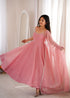 Dusty Pink Crunchy Silk Salwar Suit - Side View | Samyak Fashion