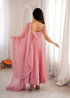Dusty Pink Crunchy Silk Salwar Suit - Close-up View | Samyak Fashion