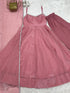 Dusty Pink Crunchy Silk Salwar Suit - Front View | Samyak Fashion