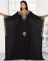 Abaya with gold embroidery