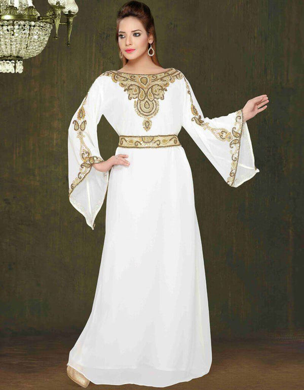 Aline kaftan with boat neckline