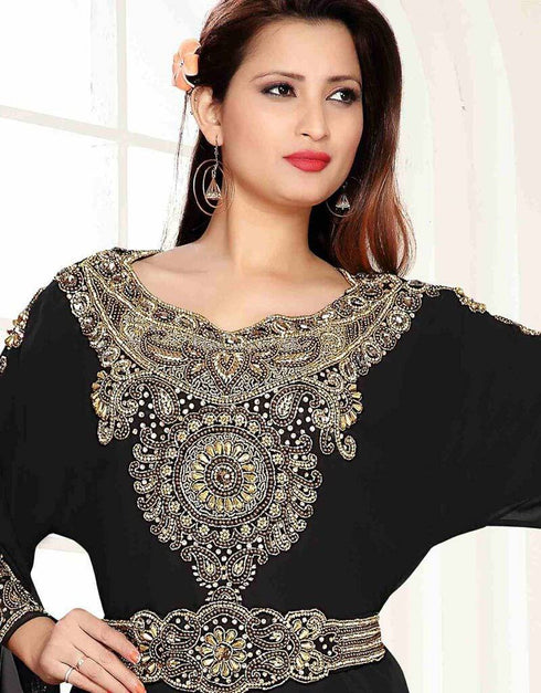 Designer neckline partywear caftan