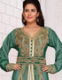 Designer wedding abaya with allover work