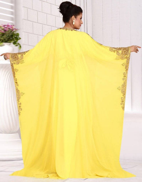 Farasha party dress with embroidery