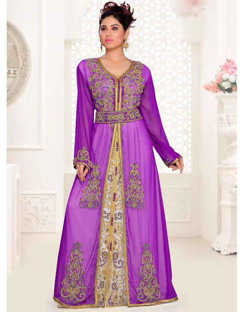 Flower design moroccan caftan