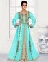 Flower design moroccan caftan