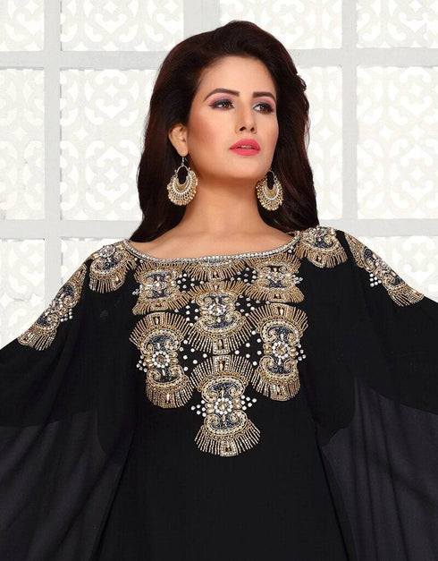 Gold embroidered islamic farasha