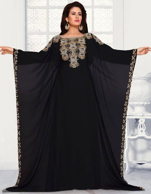 Gold embroidered islamic farasha