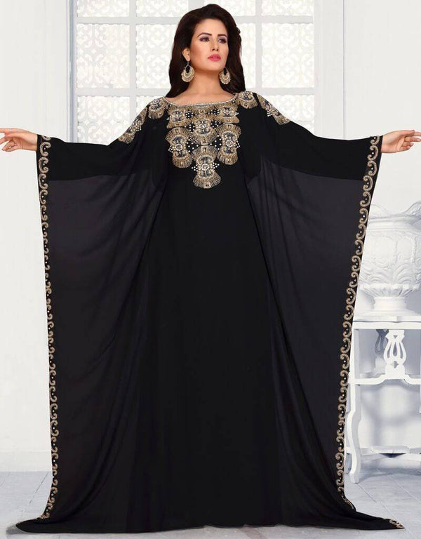 Gold embroidered islamic farasha