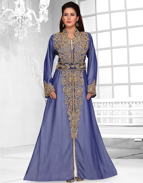 High neckline moroccan style kaftan