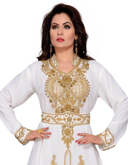 Islamic beaded full sleeve abaya