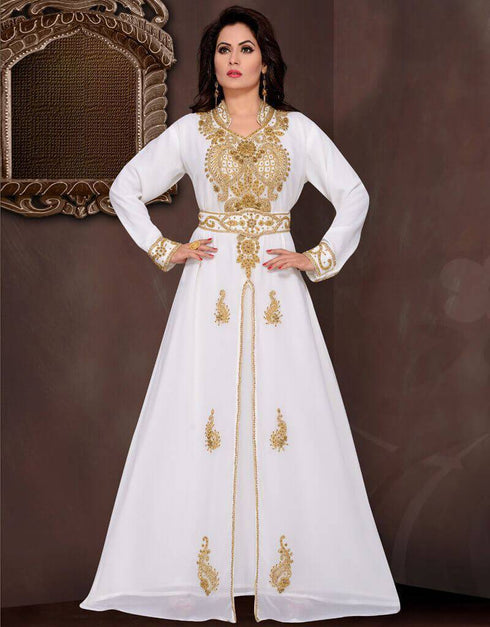 Islamic beaded full sleeve abaya