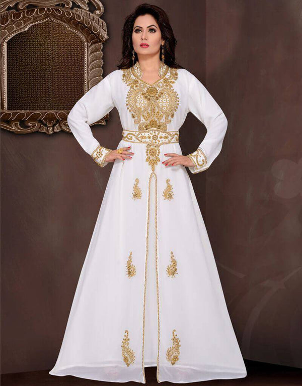 Islamic beaded full sleeve abaya
