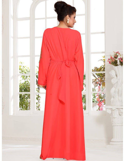 Moroccan caftan with gold lace work