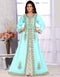 Multied embroide kaftan three layer