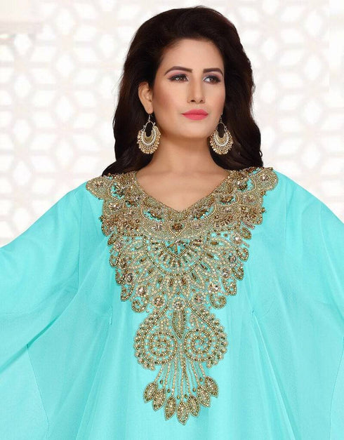 Neck lace pattern farasha dress