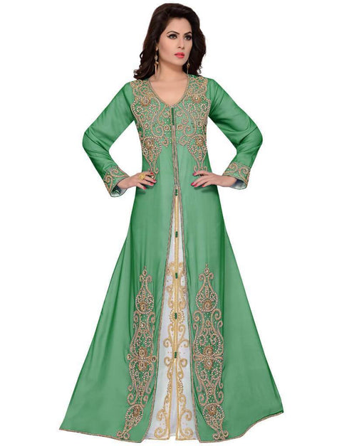 Party Gold Embroidered Kaftan