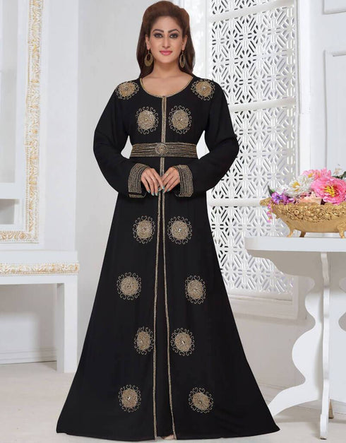 Polka Dots designe moroccan kaftan
