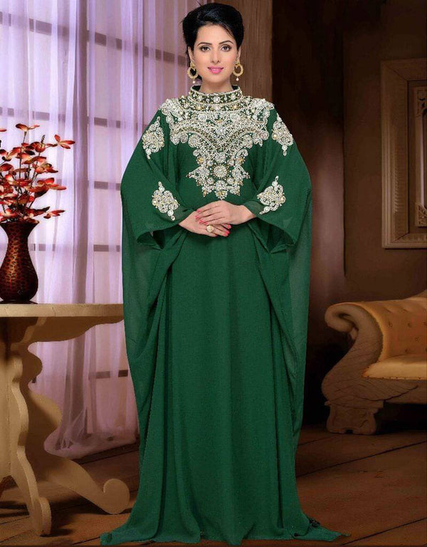 Stand Collar caftan with golden work
