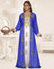 V neck Jacket Style embroidered kaftan