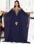 V Neckline farasha dress heavy border