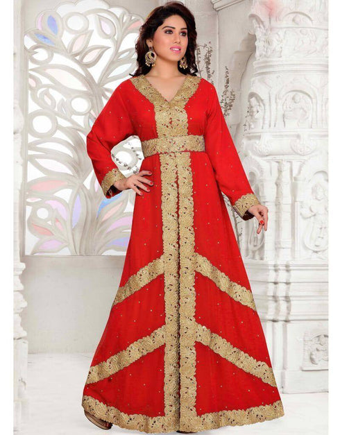 V Neckline Moroccan style kaftan